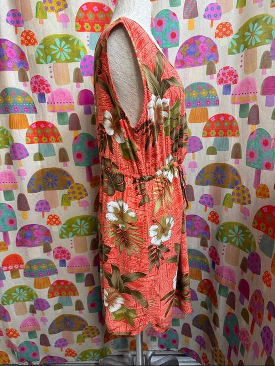 Women's Sleeveless Tropical Dress. Large? - Picture 4 of 8